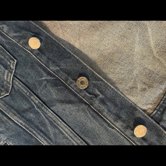 Givenchy denim contrast yoke cape jacket size 36 - Picture 11 of 14